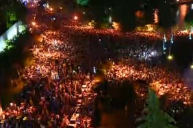 Thousands march in Tbilisi ahead of final reading of controversial foreign transparency bill