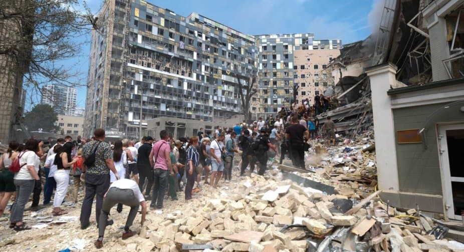 Russian missile attack on Kyiv kills 34, including five children, injures 121