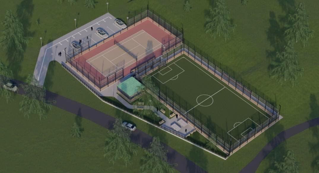 ბორჯომში, ე.წ “პლატოზე” ფეხბურთის მოედანი და ჩოგბურთის კორტების მოწყობა აქტიურ ფაზაშია