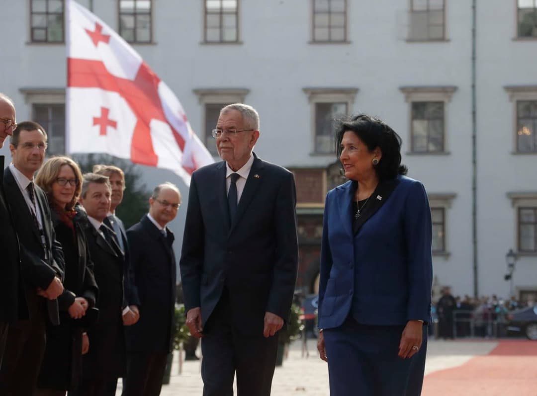 Georgian president pays historic visit to Austria