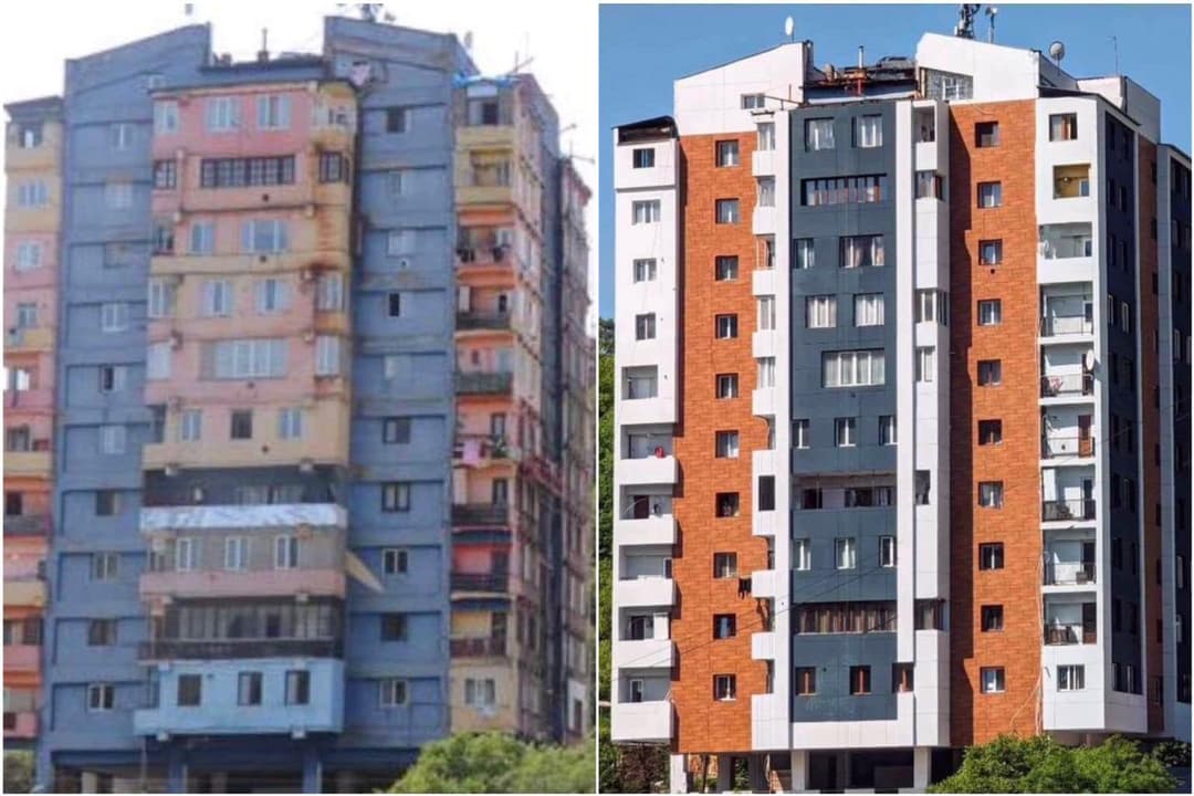 ბორჯომში, ე.წ. ექიმების ბინის მრავალბინიანი საცხოვრებელი კორპუსის ფასადის რეაბილიტაცია დასრულდა