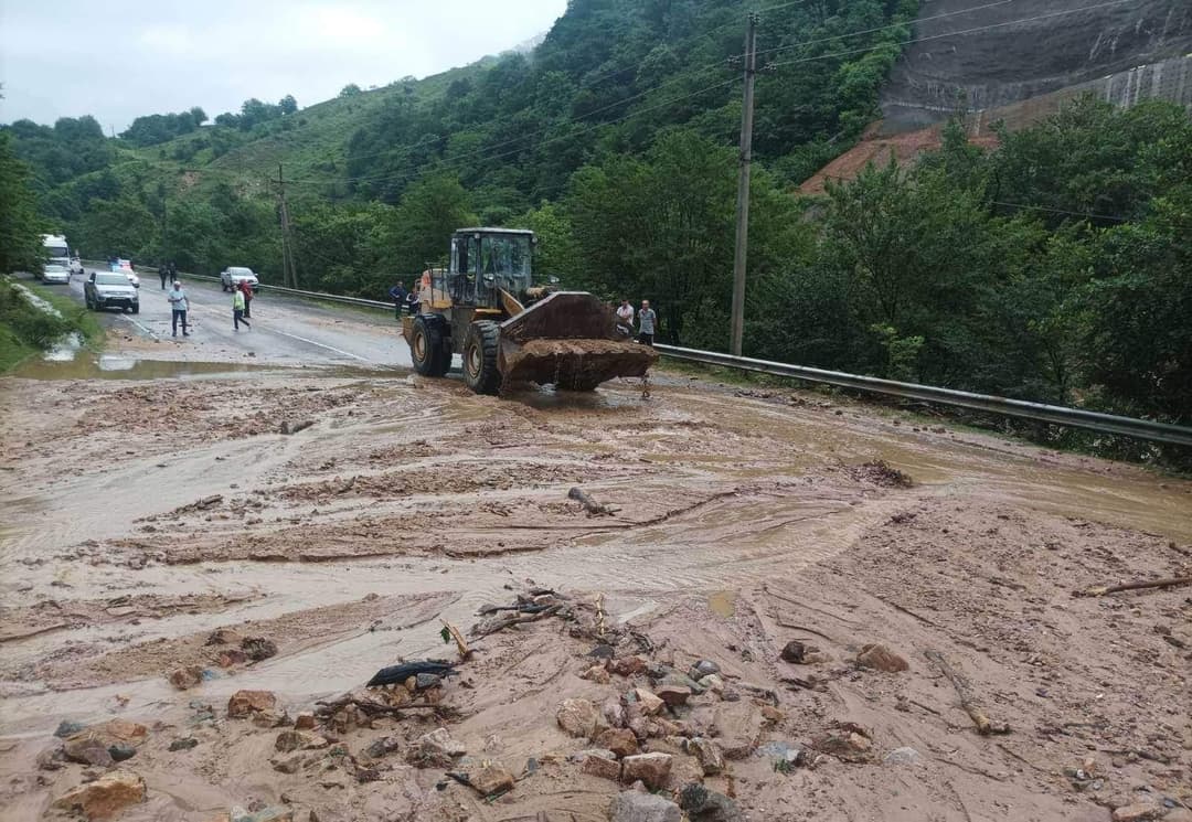 ძლიერი წვიმის შედეგად რიკოთზე ჩამოსულმა მიწის შვავმა მოძრაობის შეზღუდვა გამოიწვია