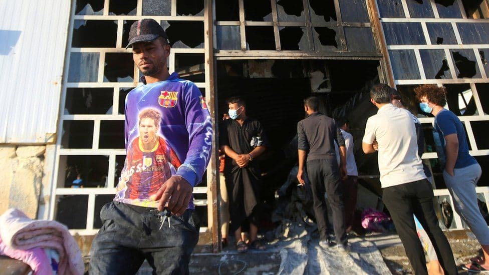 Iraq hospital fire: Protests as Covid ward blaze kills 50