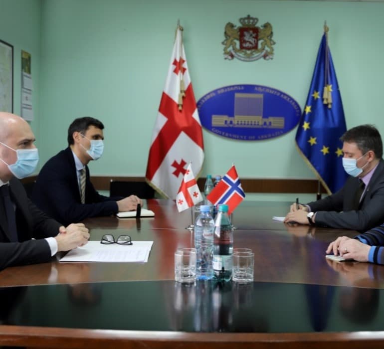 რუსლან აბაშიძე საქართველოში ნორვეგიის სამეფოს საგანგებო და სრულუფლებიან ელჩს შეხვდა