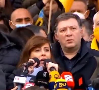 ოპოზიციამ აქციაზე შეკრებილებს მარტის გეგმები გააცნო