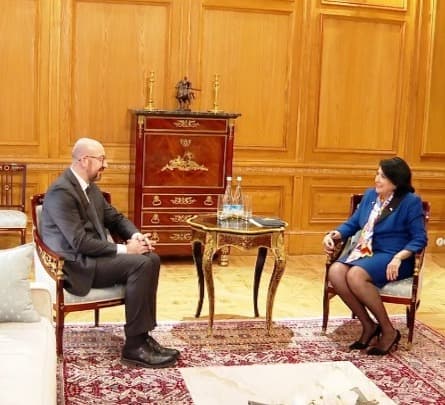 შარლ მიშელი სალომე ზურაბიშვილს ხვდება