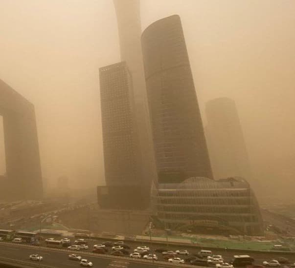 Apocalyptic skies as Beijing hit by worst sandstorm in a decade