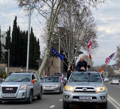 ნიკა მელიას მხარდასაჭერად მსვლელობა იმართება