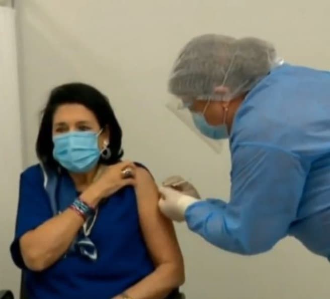Salome Zurabishvili was vaccinated live with “Astrazeneka” vaccine