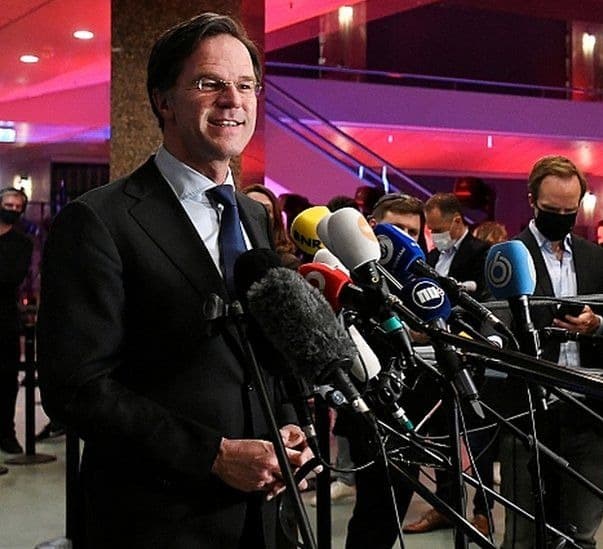 Dutch election: PM Mark Rutte claims victory and fourth term