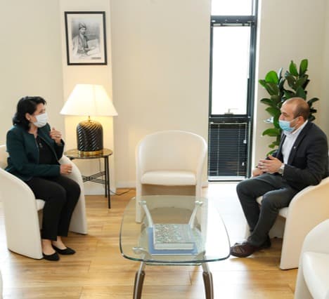 სალომე ზურაბიშვილი ოპოზიციური პარტიების წარმომადგენლებს შეხვდა