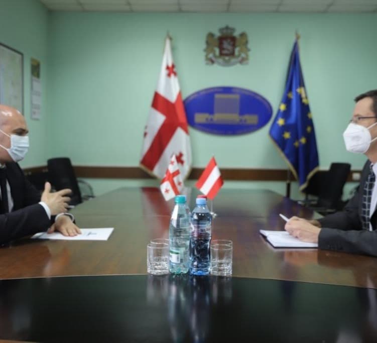 რუსლან აბაშიძე ავსტრიის რესპუბლიკის საგანგებო და სრულუფლებიან ელჩს შეხვდა