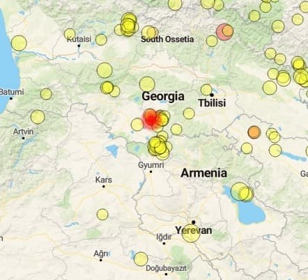 საქართველოში მიწისძვრა მოხდა