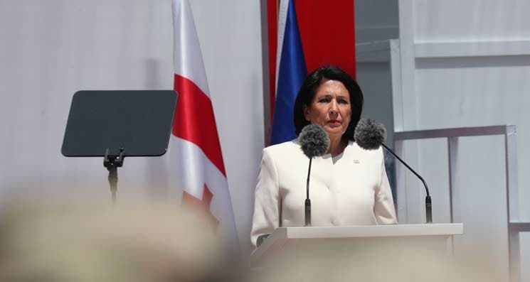 Zourabichvili says Ukraine defending Europe’s freedom, names a “key” for Georgia’s EU integration in her Independence Day speech