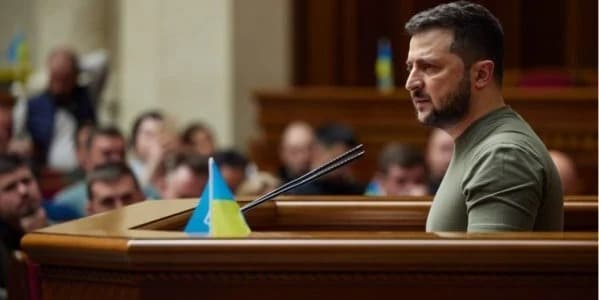Ukrainian MPs applaud Zelensky, appearing in Rada for the first time since Russian invasion