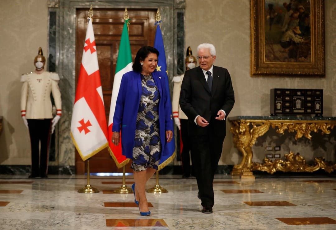 Georgian, Italian Presidents discuss Georgia’s EU’s prospects, Russia’s war in Ukraine in Rome