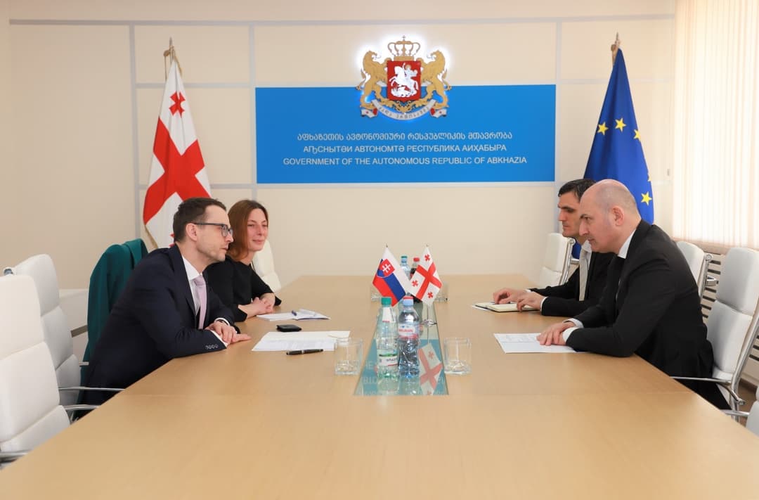 რუსლან აბაშიძე სლოვაკეთის რესპუბლიკის საგანგებო და სრულუფლებიან ელჩს შეხვდა