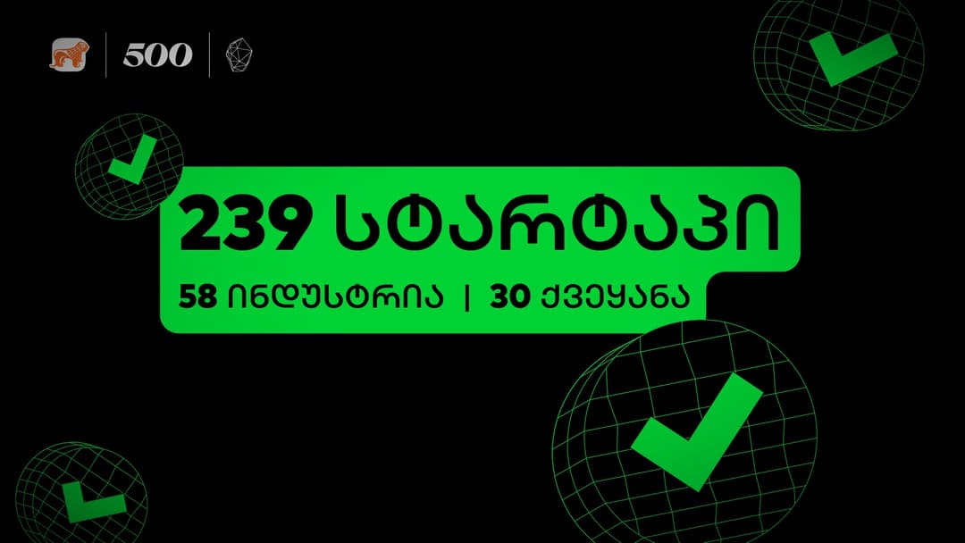 500 Global-ის აქსელერაციის პროგრამაზე განაცხადი 30 ქვეყნიდან შემოვიდა