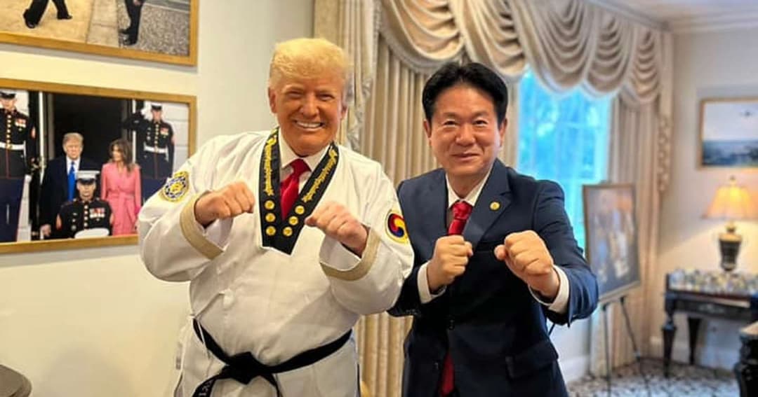 Trump awarded highest taekwondo rank
