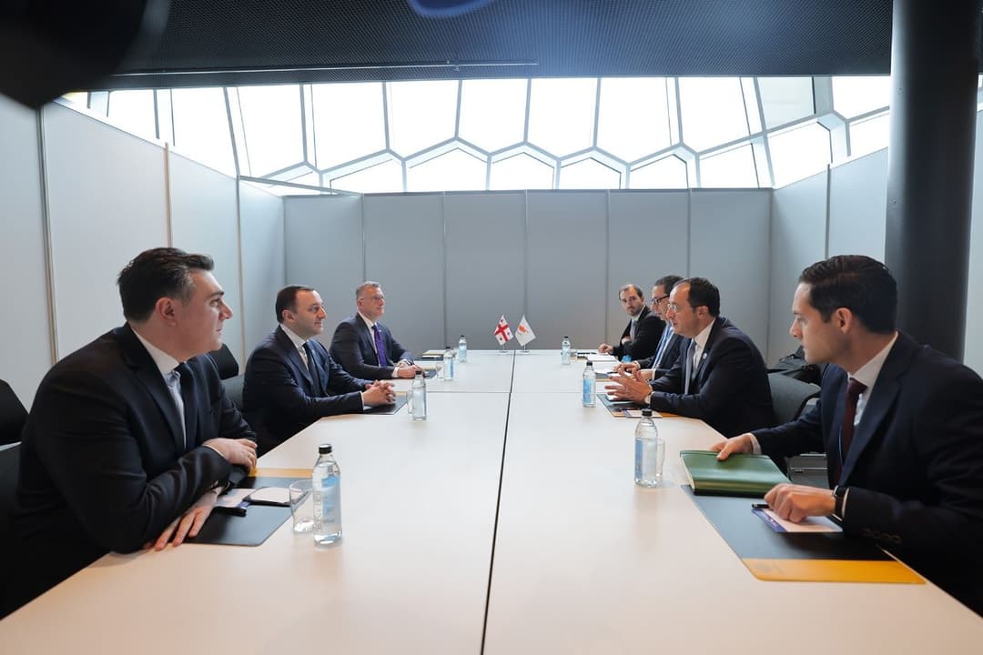 ირაკლი ღარიბაშვილმა და კვიპროსის პრეზიდენტმა საქართველოსთვის ევროკავშირის კანდიდატის სტატუსის მინიჭების მნიშვნელობაზე ისაუბრეს