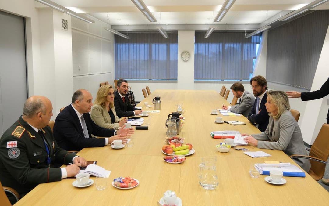 საქართველოს თავდაცვის მინისტრი ბრიუსელში გერმანელ და ჰოლანდიელ კოლეგებს შეხვდა