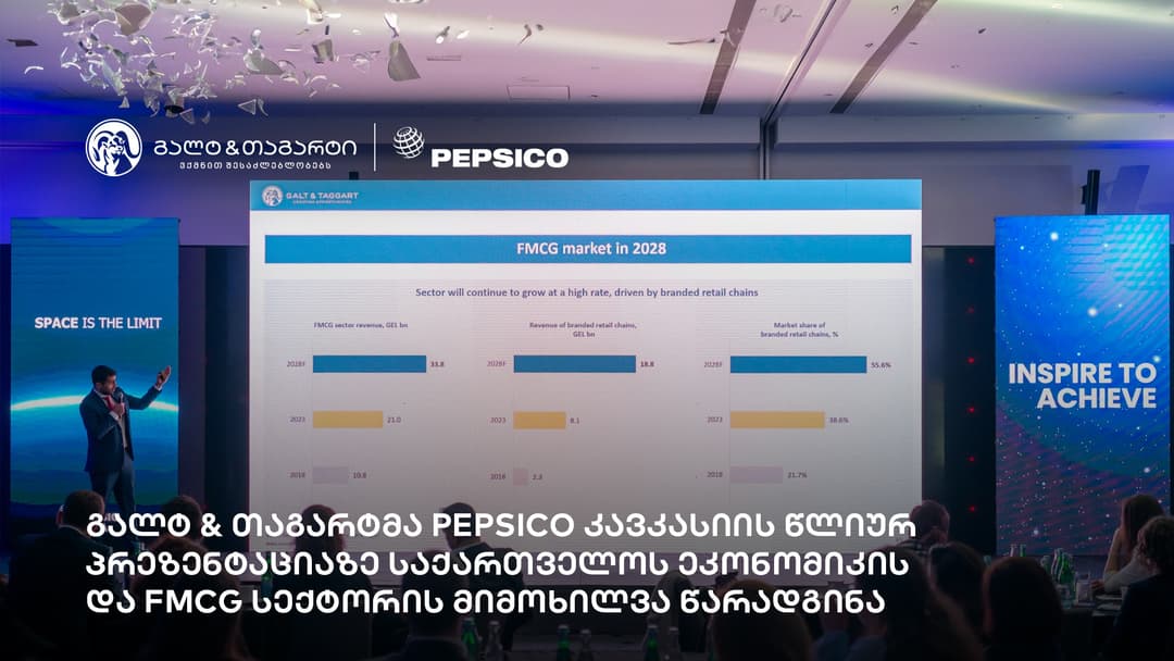 Galt & Taggart-მა Pepsico კავკასიის წლიურ შეხვედრაზე ეკონომიკური და სექტორული პრეზენტაცია წარადგინა