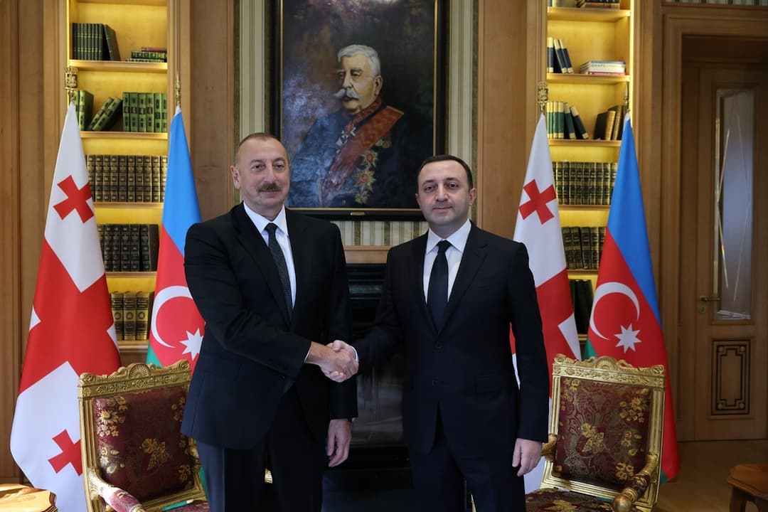 Georgian PM, Azerbaijani president discuss increase in gas exports to Europe, ties, security challenges