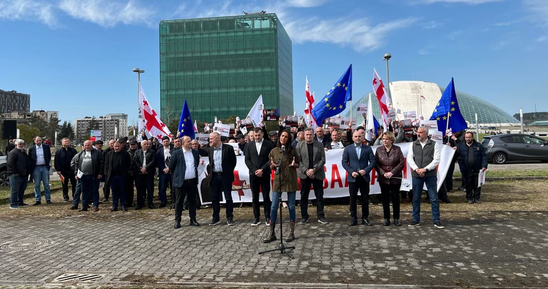 Opposition march: signatures to be delivered to President for ex-Pres. Saakashvili’s release