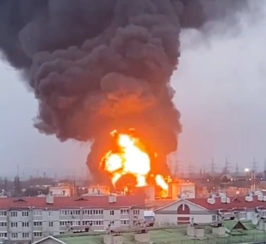 Russia accuses Ukraine of striking a fuel depot in its city of Belgorod