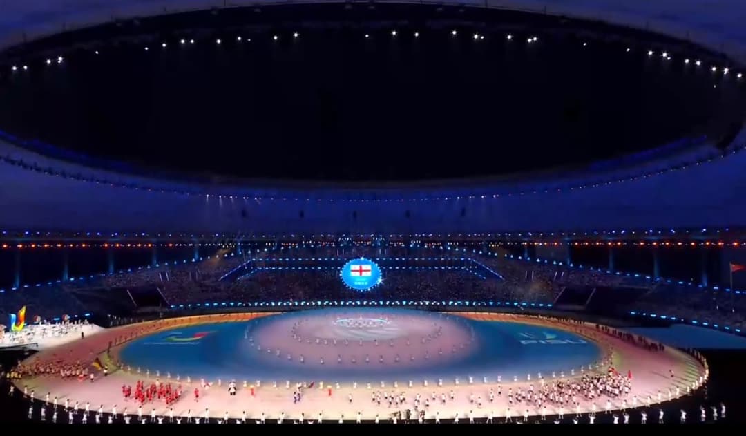 ირაკლი ღარიბაშვილი FISU-ს 31-ე ზაფხულის მსოფლიო საუნივერსიტეტო თამაშების გახსნის ცერემონიას დაესწრო