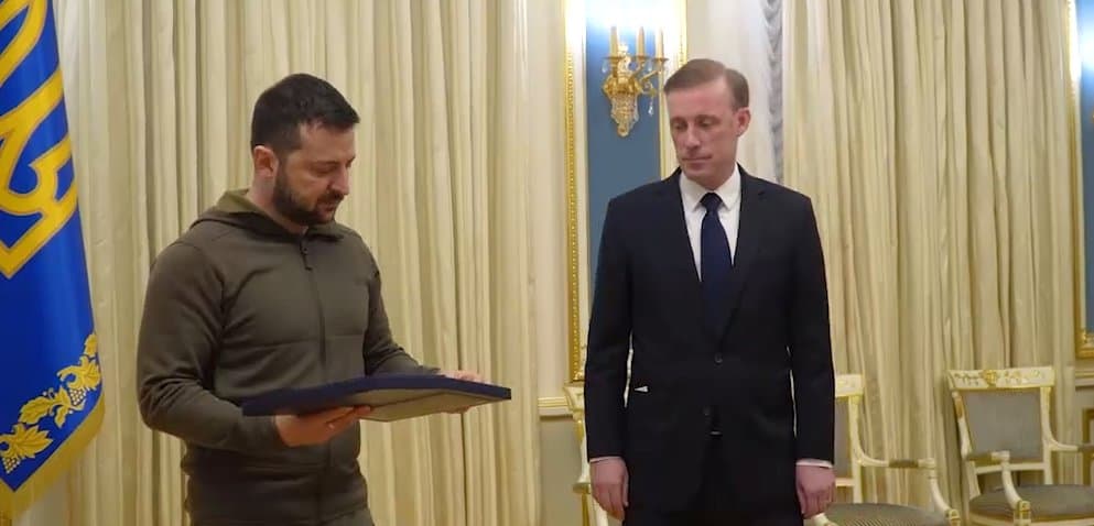 ჯეიკ სალივანი დაუგეგმავი ვიზიტით კიევში ჩავიდა და ზელენსკის შეხვდა