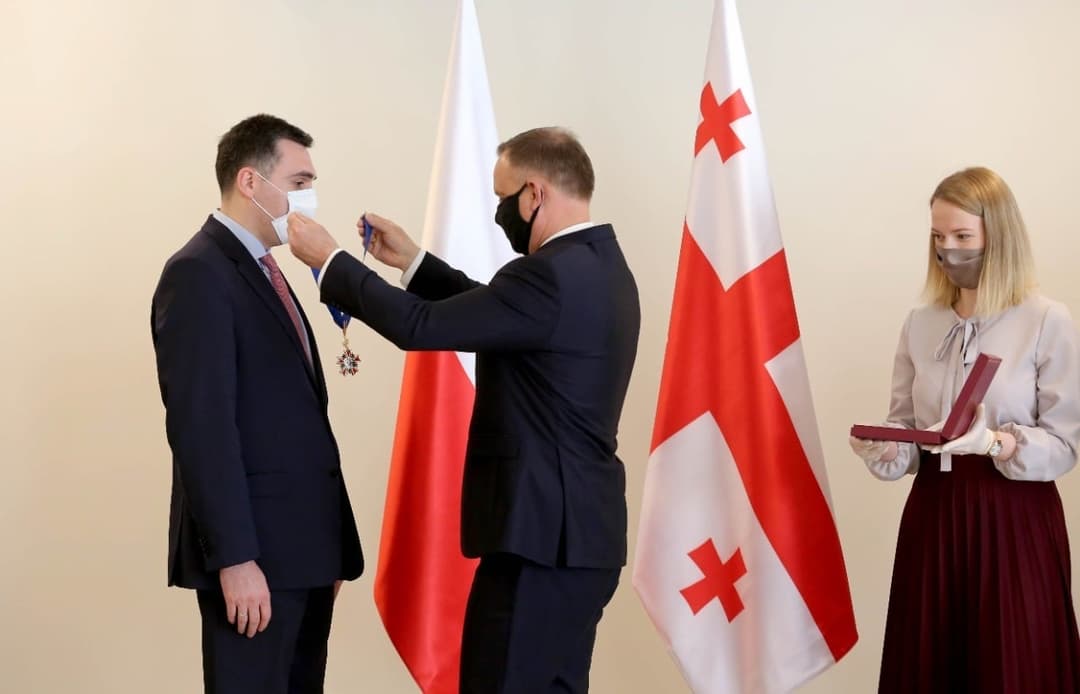 Georgia’s new FM Darchiashvili holds Polish highest award
