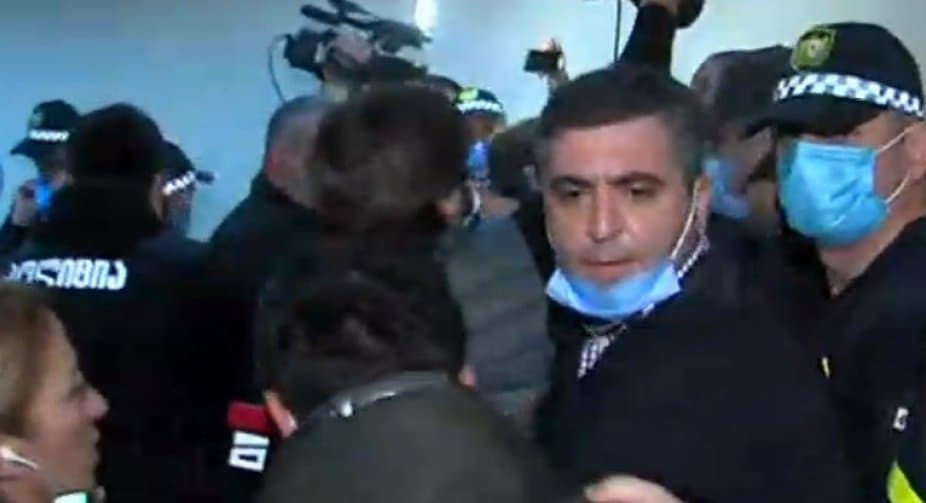 Police force UNM members on hunger strike leave Zugdidi City Assembly hall