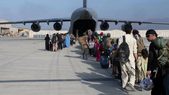 Tbilisi airport used while evacuating people from Taliban-captured Kabul