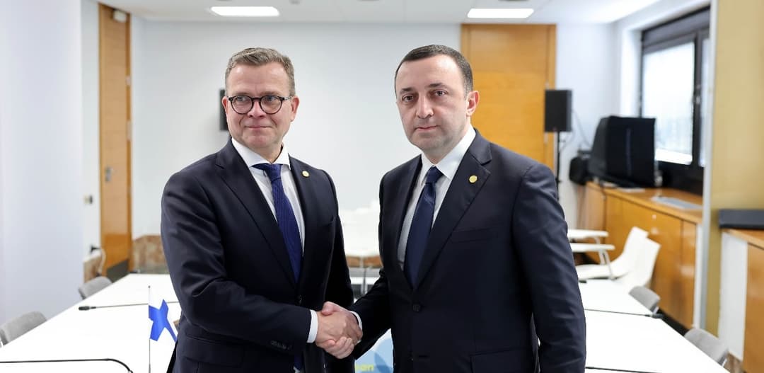 ირაკლი ღარიბაშვილი ფინეთის პრემიერ-მინისტრ პეტერი ორპოს შეხვდა