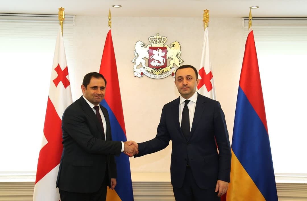 პრემიერ-მინისტრი სომხეთის თავდაცვის მინისტრს შეხვდა