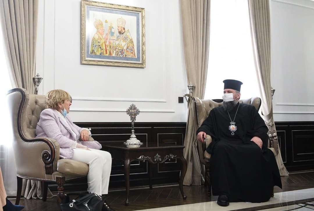 გიული ალასანია კიევისა და სრულიად უკრაინის მიტროპოლიტ ეპიფანეს შეხვდა