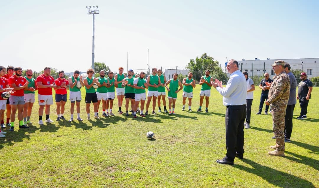 გრიგოლ გიორგაძე თავდაცვის ძალების რაგბის ნაკრების ვარჯიშს დაესწრო