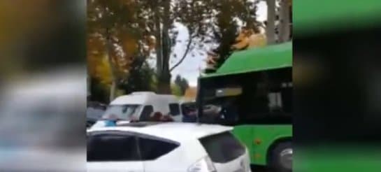 Ten vehicles crash in Tbilisi