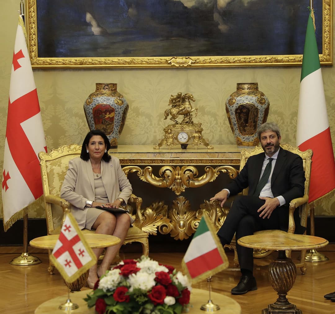 სალომე ზურაბიშვილი იტალიის სენატისა და დეპუტატთა პალატის თავმჯდომარეებს შეხვდა