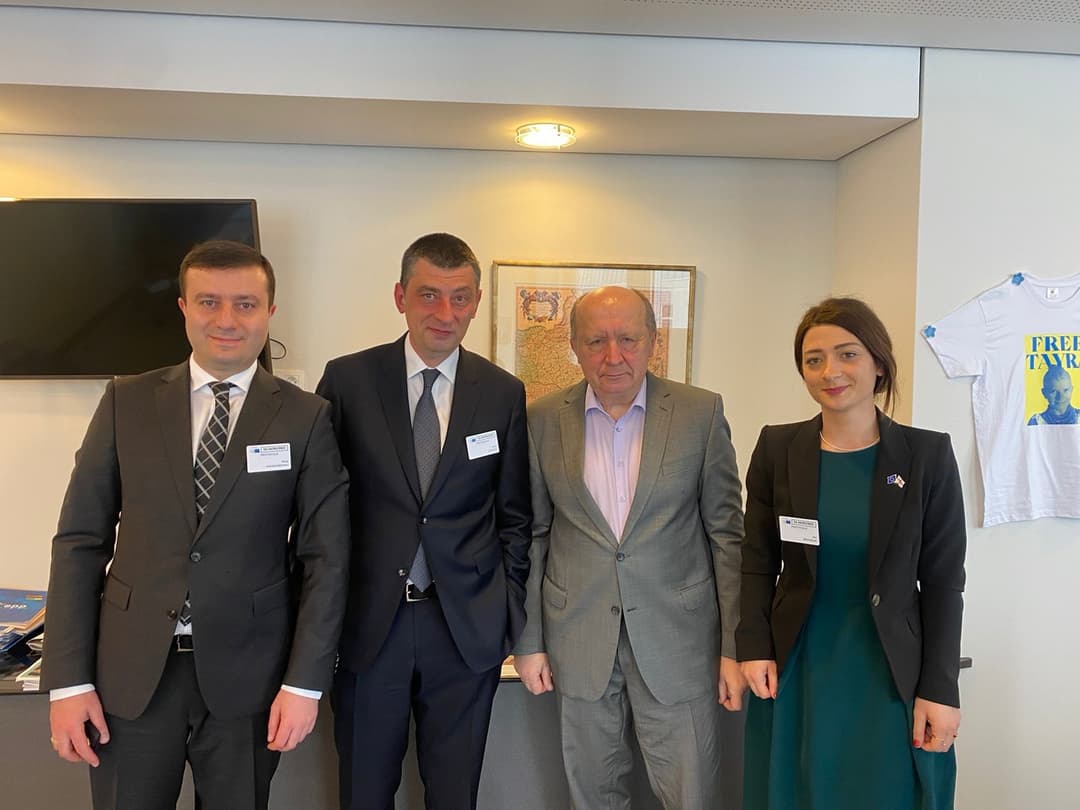 გიორგი გახარია, გიორგი ხოჯევანიშვილი და ანა ბუჩუკური ბრიუსელში ანდრიუს კუბილიუსს შეხვდნენ