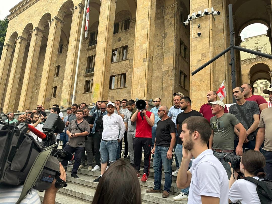 Striking miners against transfer of mines under their rule as offered by company