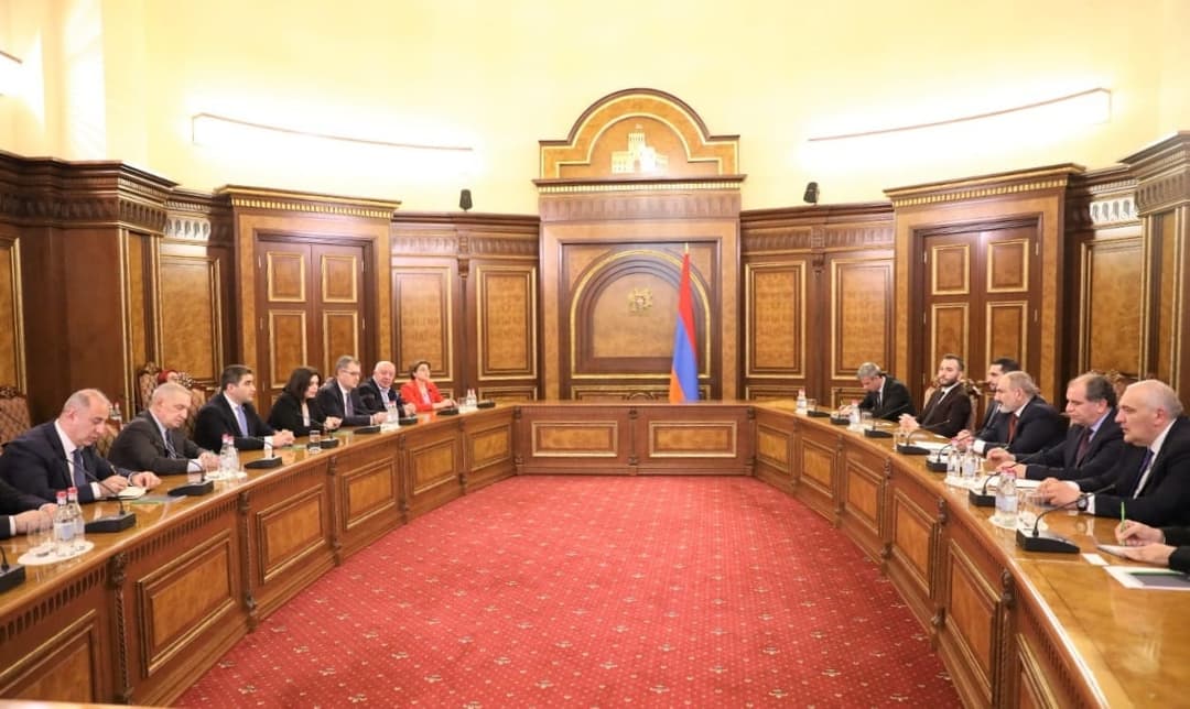 შალვა პაპუაშვილი ნიკოლ ფაშინიანს შეხვდა