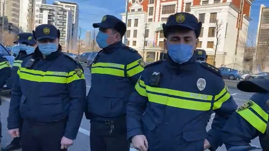 Civic activist arrested during a rally at Interior Ministry