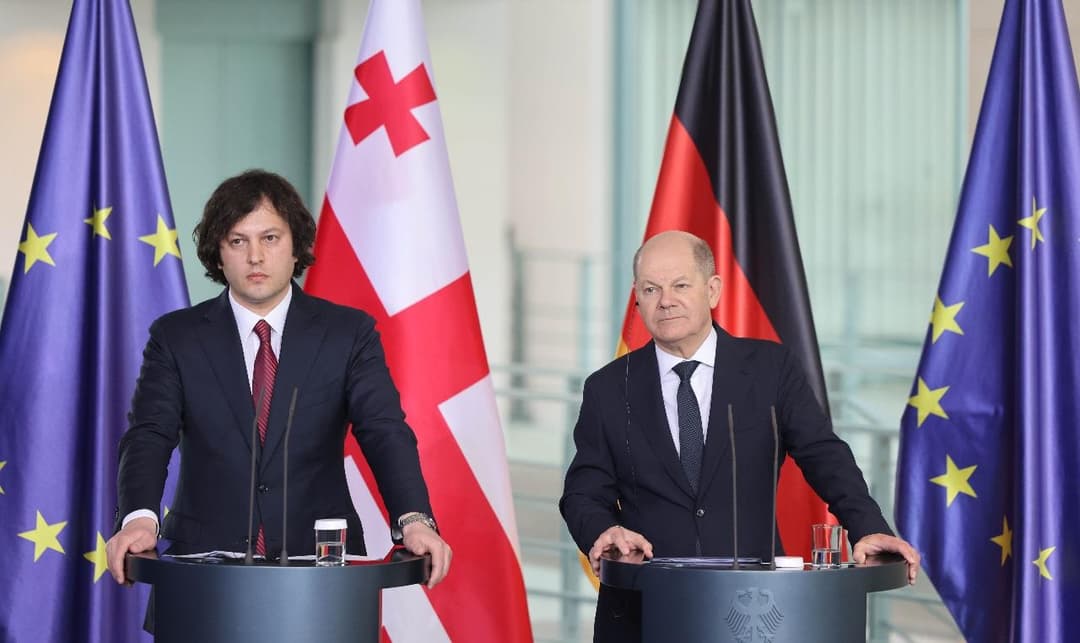 Georgia’s PM vows “open dialogue” with allies on controversial bill post-Scholz meeting