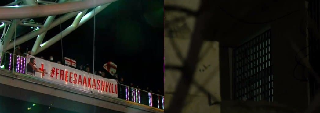 მიხეილ სააკაშვილს გორის სამხედრო ჰოსპიტალთან დაბადების დღე მიულოცეს