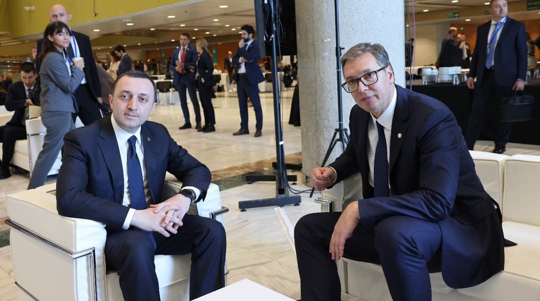 ირაკლი ღარიბაშვილი სერბეთის რესპუბლიკის პრეზიდენტ ალექსანდერ ვუჩიჩს შეხვდა