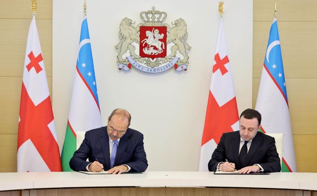 Georgian, Uzbek PMs sign deal to strengthen bilateral ties