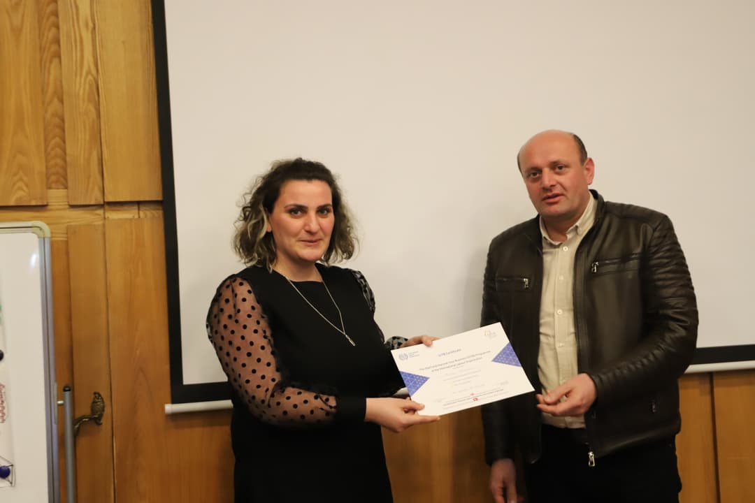 საგანმანათლებლო პროექტი (SIYB) “დაიწყე და განავითარე შენი ბიზნესი” დღეს დასრულდა