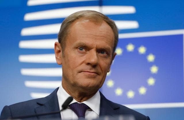 Tusk, ex-Pres. of European Council reads Saakashvili’s letter at EPP’s congress